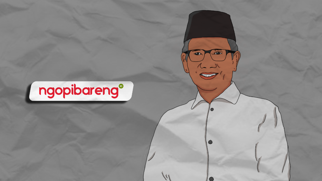 Menteri Koordinator Bidang Politik, Hukum dan Keamanan (Menko Polhukam) RI Mahfud MD. (sketsa: dok/ngopibareng.id)