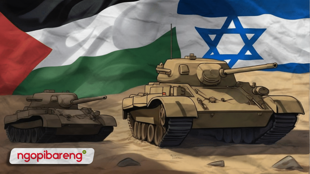 Pasukan Israel mulai menyerang kawasan padat penduduk di Rafah, Gaza, Palestina. Sekitar 1,4 juta penduduk Gaza menghuni wilayah yang sempit. (Ilustrasi: Ngopibareng.id)