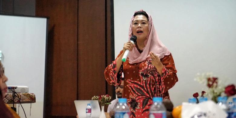 MERAWAT: Yeny Wahid dalam diskusi Merawat Pemikiran Guru-Guru Bangsa di Jakarta. (foto istimewa)