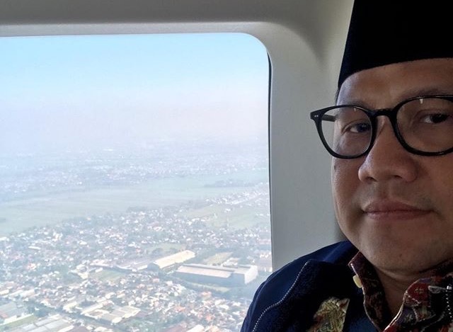 Muhaimin Iskandar dan romobongan berangkat dari dari Jakarta dengan menumpang helikopter, Rabu (24/5) pagi. (Foto: Instagram)