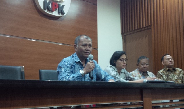 Ketua Komisi Pemberantasan Korupsi (KPK) Agus Rahardjo Menggelar jumpa pers, digedung KPK beberapa waktu lalu.