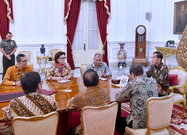 RAPAT: Presiden menggelar rapat dengan Komisioner KPK di Istana Negara. (Foto Biro Pers/Setpres)