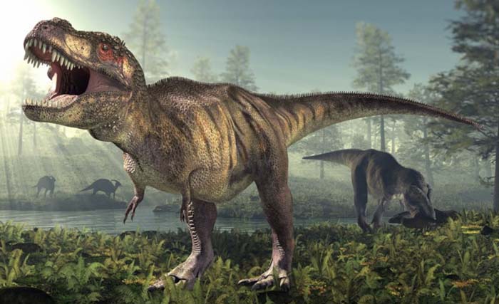 T. Rex animasi hasil rekayasa.