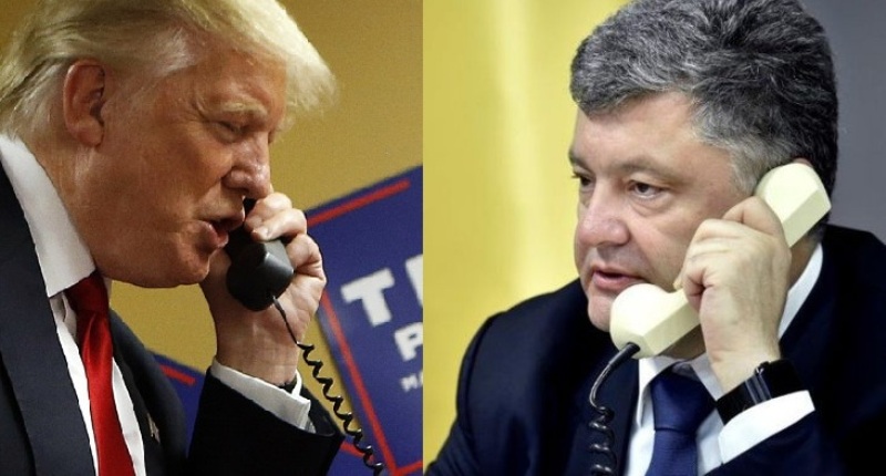 Donald J Trum dan Presiden Ukraina Petro Poroshenko