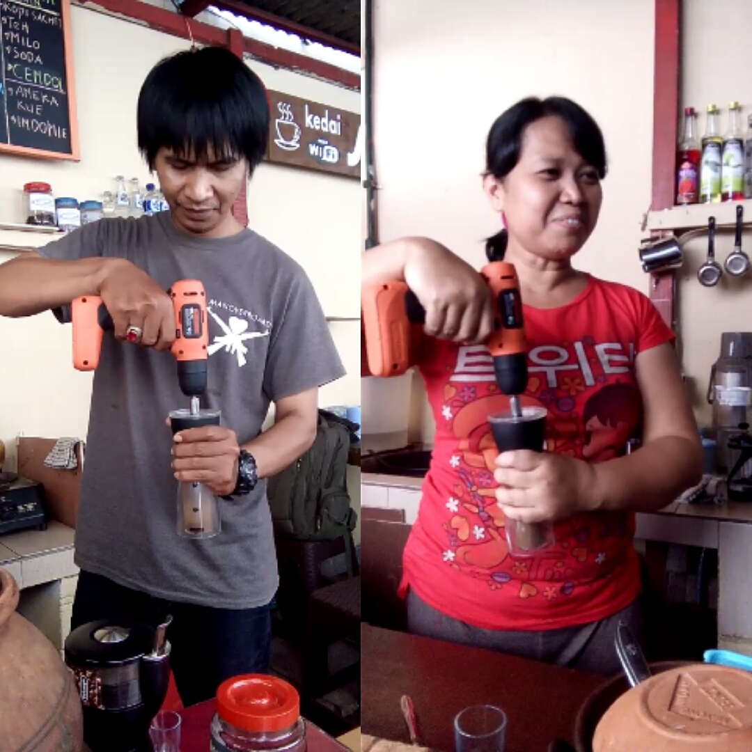 Kolaborasi pasangan ngebor kopi yang sedang hits di Surabaya. foto:widikamidi
