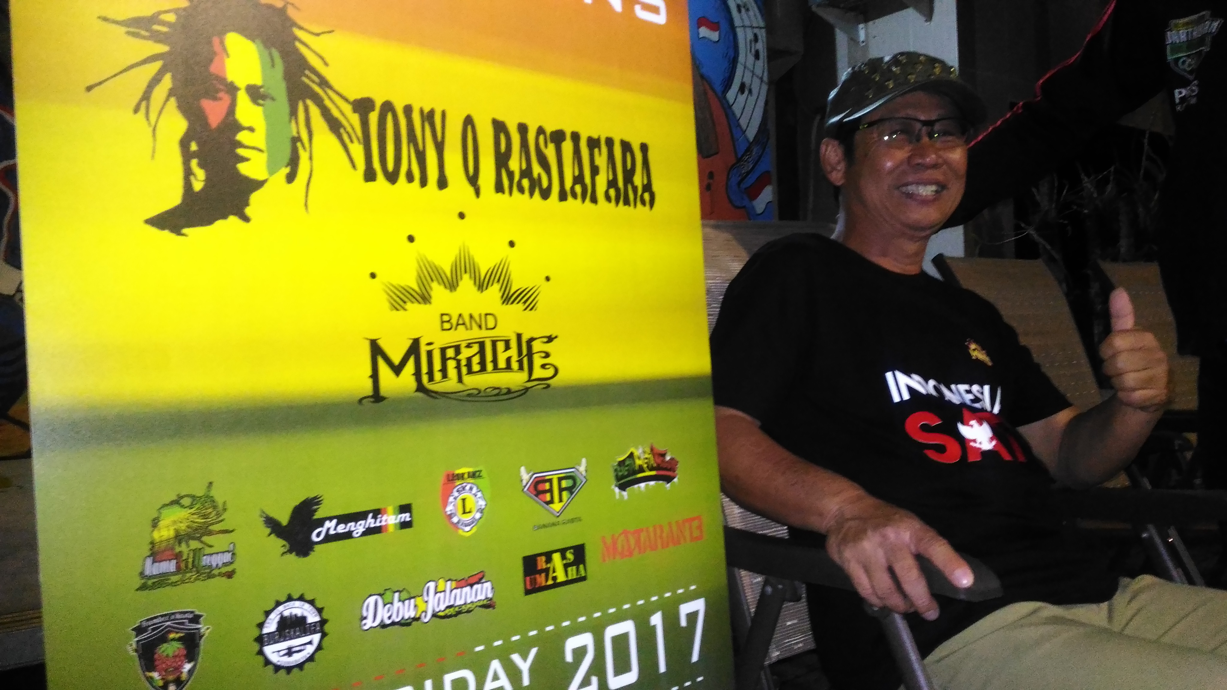 Ketua PAPPRI Jatim, Sastro Harijanto hadirkan Tony Q dalam Konser Indonesia Satu di Lapangan Brigif I Marinir Gerangan, Sabtu(29/7) malam nanti. (foto:ngopibareng/tom) 