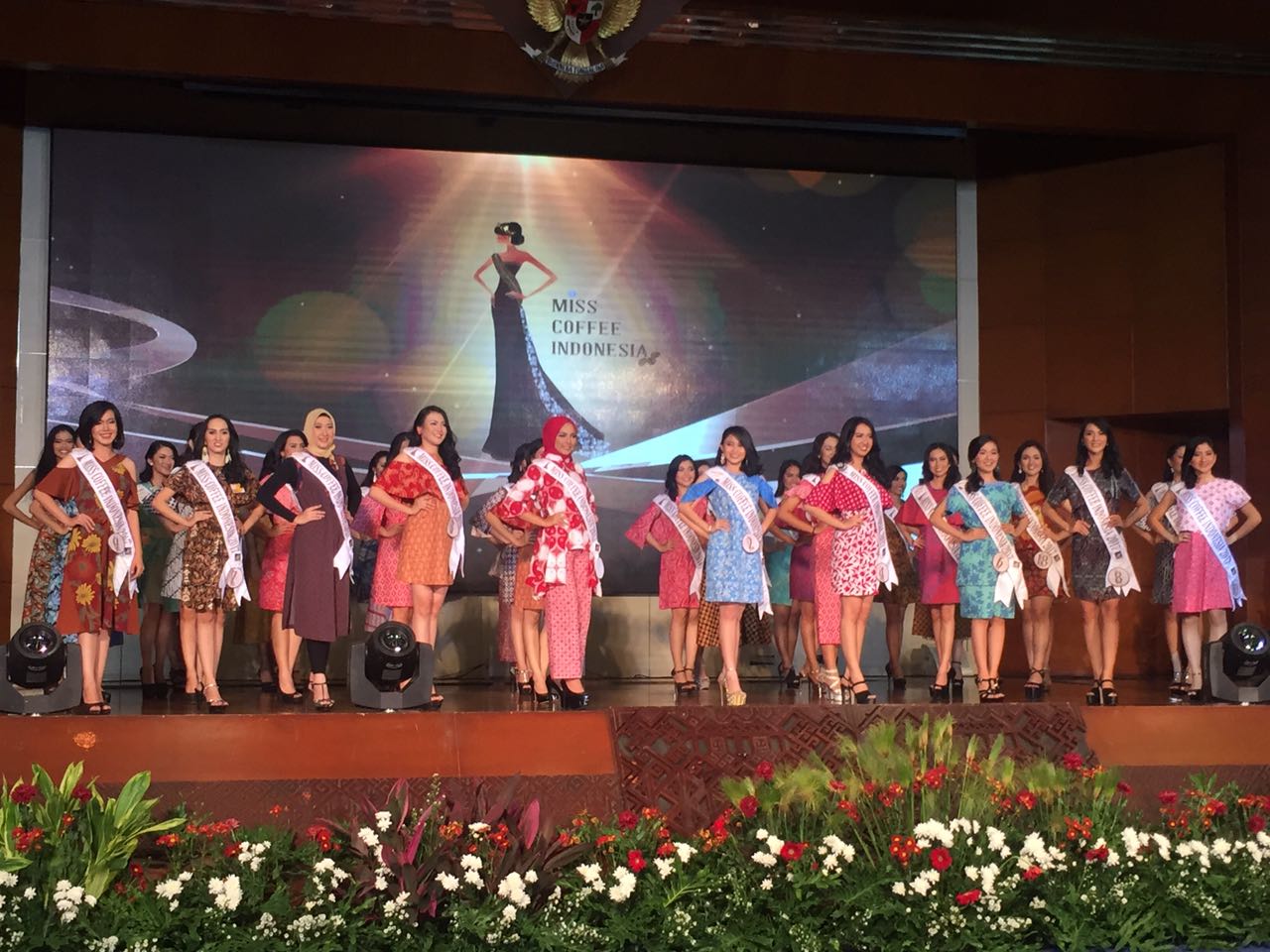 Pemilihan Miss Coffee Indonesia 2017 di Jakarta.