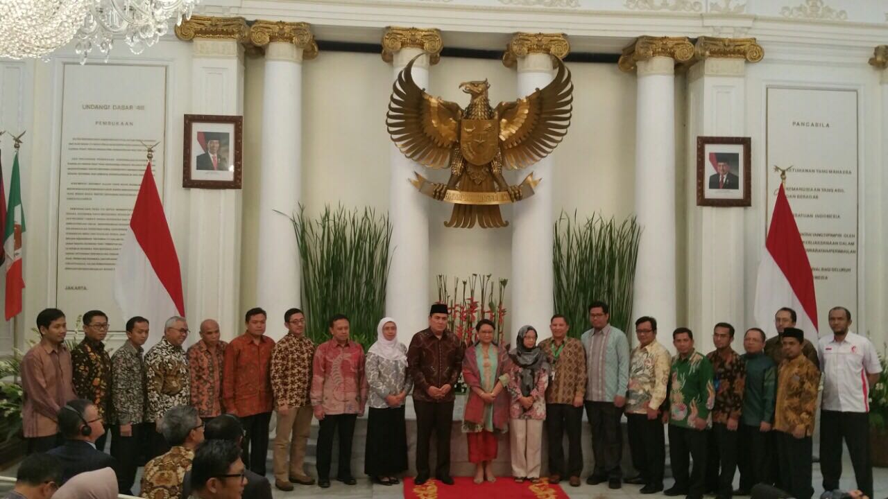 Sejumlah tokoh Islam setelah mengadakan pertemuan dengan Menlu Retno Marsudi di Jakarta, Kamis (31/08/2017). (foto: Helmy Faishal Zaini)