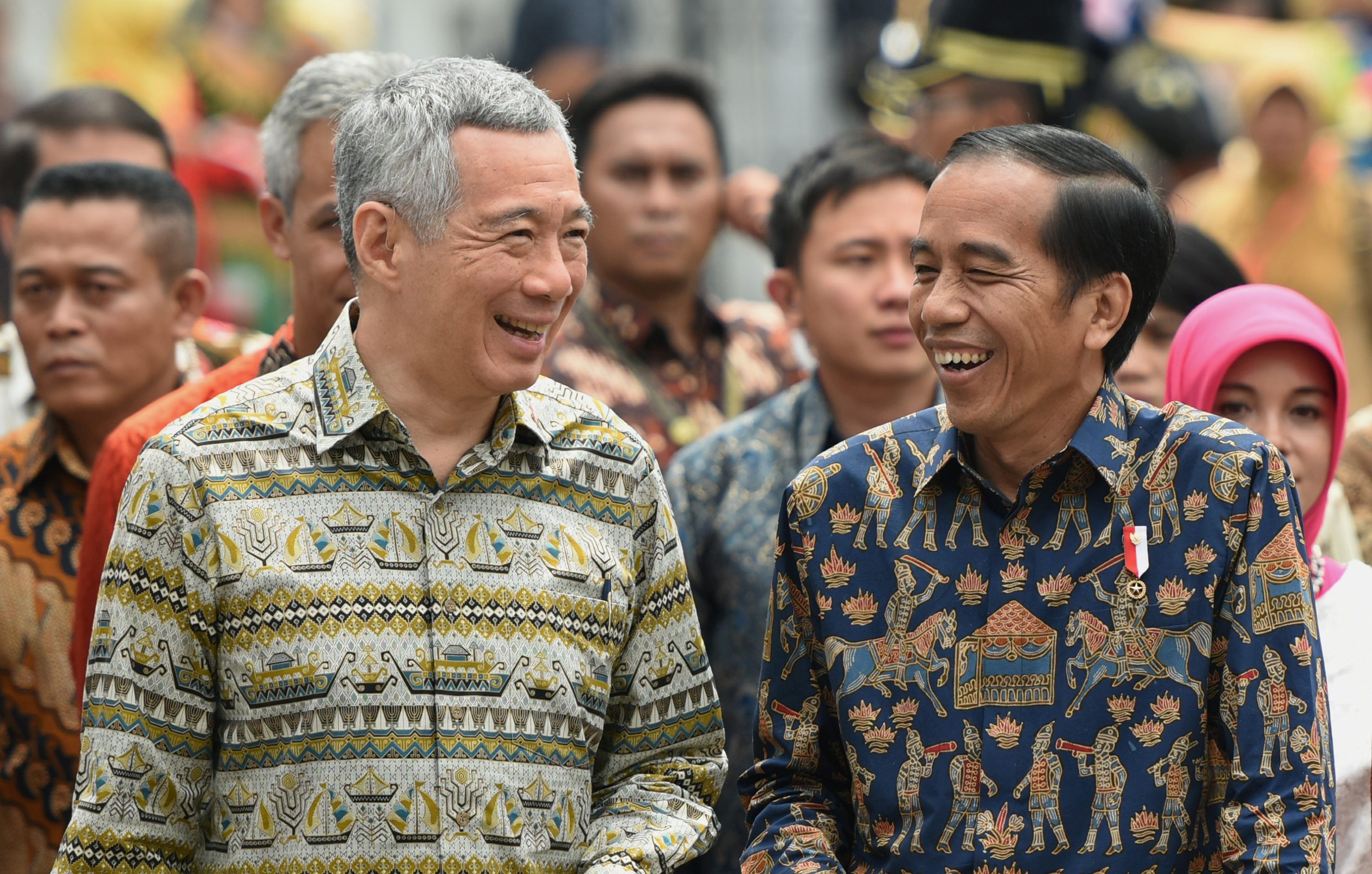 Presiden Joko Widodo dan PM Singapura, Lee Hsien Loong. (Foto: Antara) 
