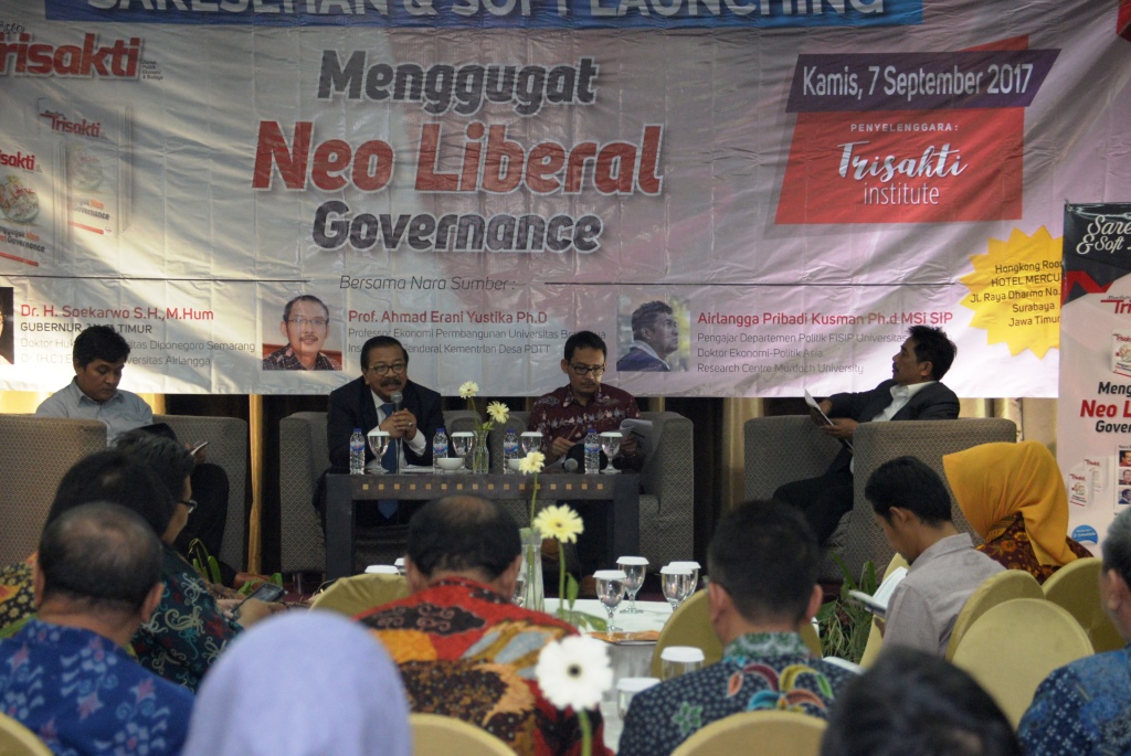 Sarasehan Menggugat Neo Liberal Yan digelar Tri Sakti Institute, Kamis (7/9/2017).