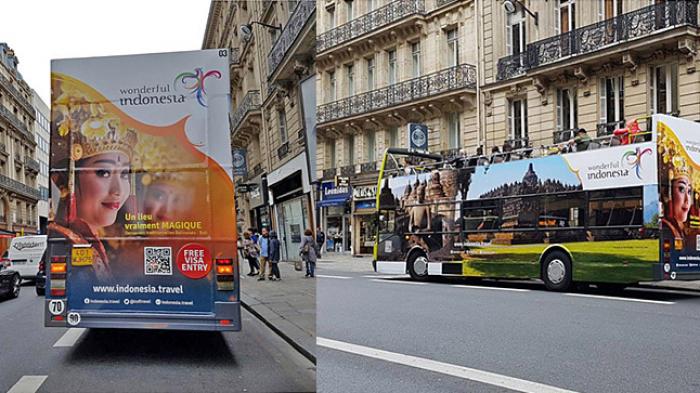 Bungkus cantik bus-bus di Kota Paris. foto:istimewa