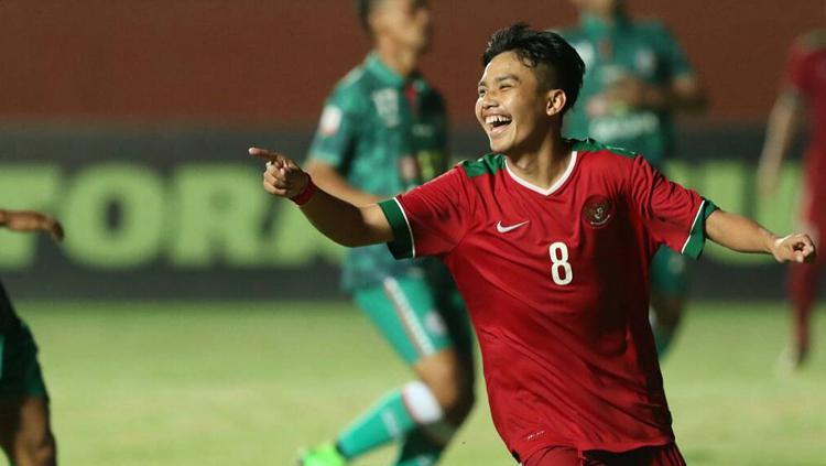 Witan Sulaeman mencetak dua gol ke gawang Brunei dalam pertandingan terakhir babak penyisihan Grup B Piala AFF U18, petang tadi   