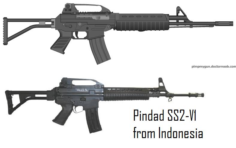 Ilustrasi senjata produksi Pindad