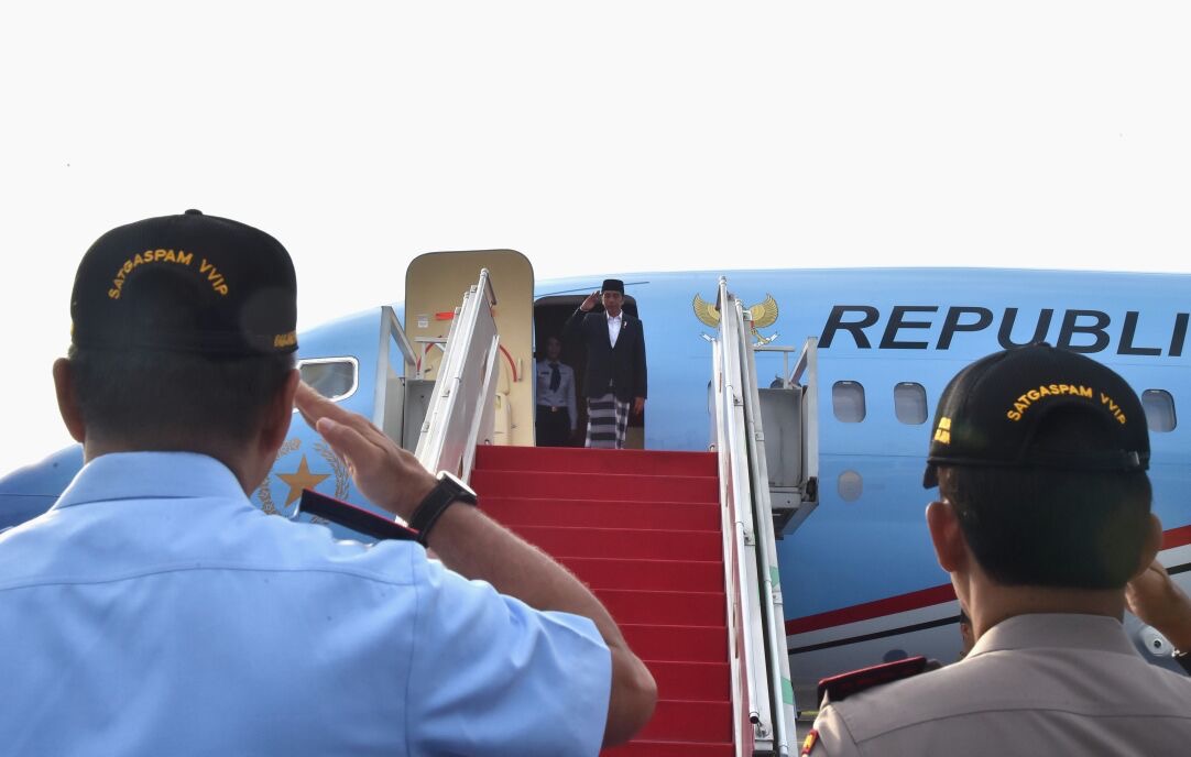 Presiden Jokowi bertolak menuju Sumenep. (Foto: Biro Pers Setpres)
