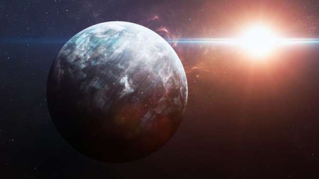 Ilustrasi Planet Misterius di Kegelapan Tata Surya