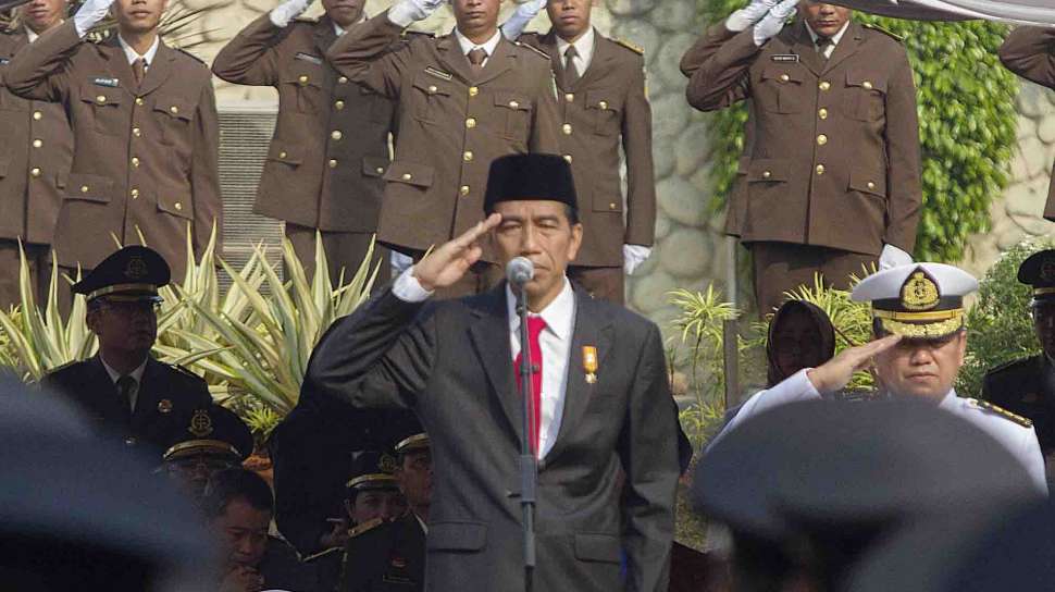 Presiden Joko Widodo memimpin upacara peringatan hari pahlawan 10 November 2017.