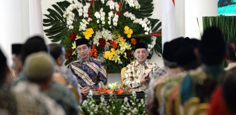 ANCANGAN: Presiden Joko Widodo bersama pimpinan Al-Irsyad Al-Islamiyah di Jakarta. (foto: ist)