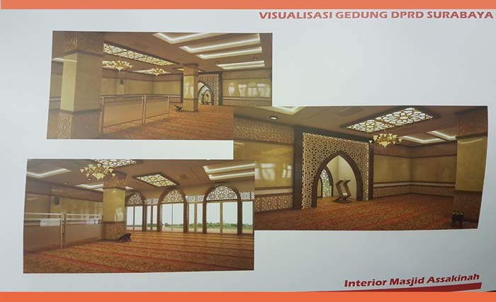 Foto masjid di Tuimur Tengah yang diklaim sebagai gambar rencana interior Masjid Assakinah. (foto: istimewa)
