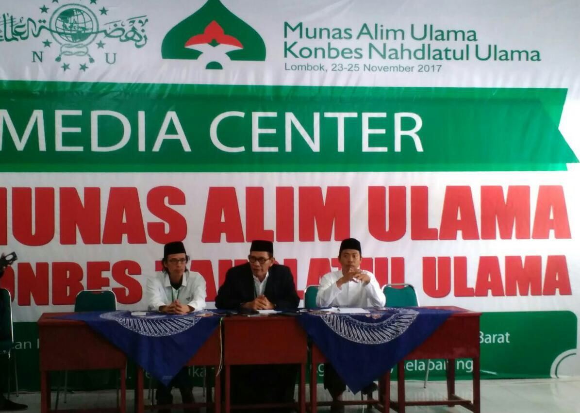 Konferensi pers Munas Alim Ulama, Kamis (23/11). Foto : Istimewa  
