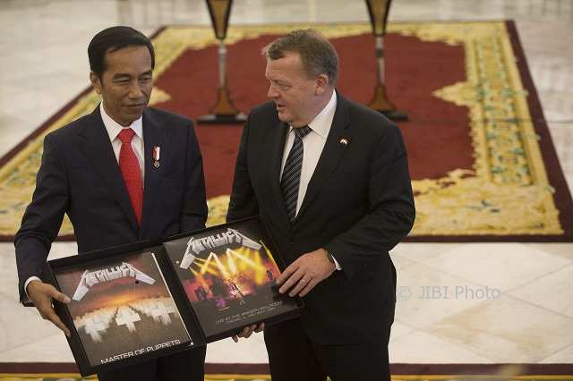 Presiden Jokowi bersama PM Denmark, di Istana Merdeka, Selasa, 27 November 2017. (Foto: Biro Pers Setpres)