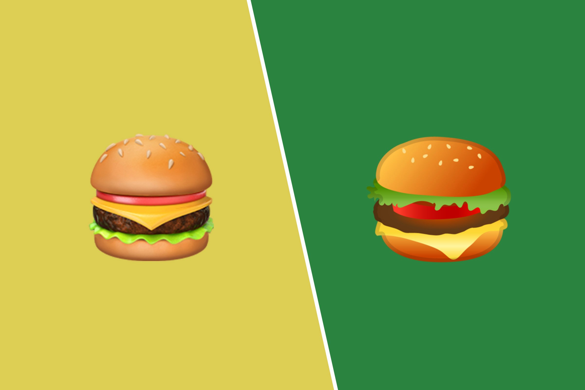 Emoji burger yang jadi perdebatan. Foto : Ilustrasi