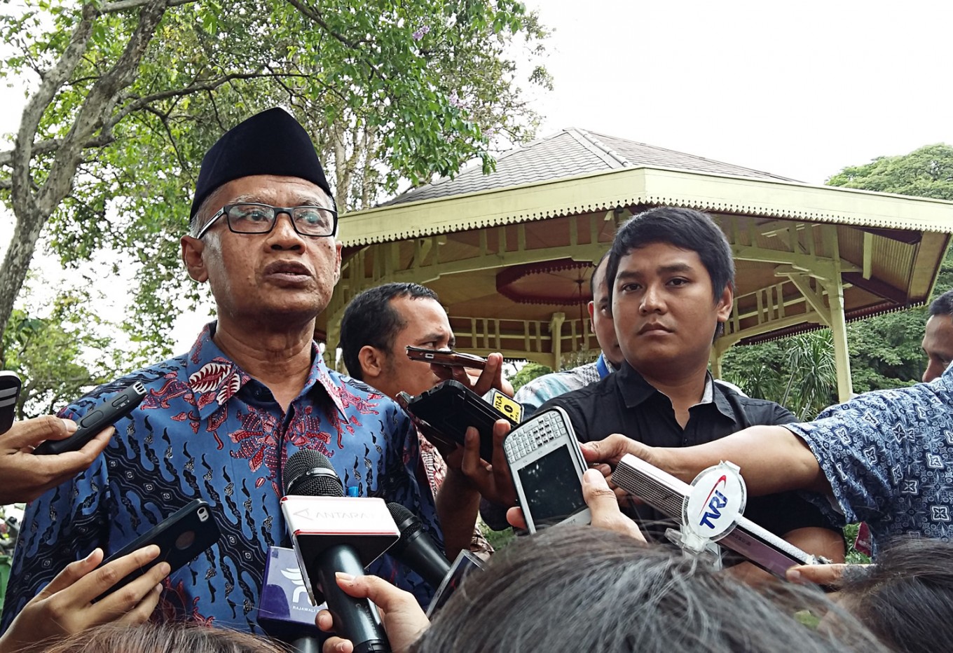 Haedar Nashir turut serta dalam aksi bela Palestina yang digelar di Jakarta, Ahad (17/12)