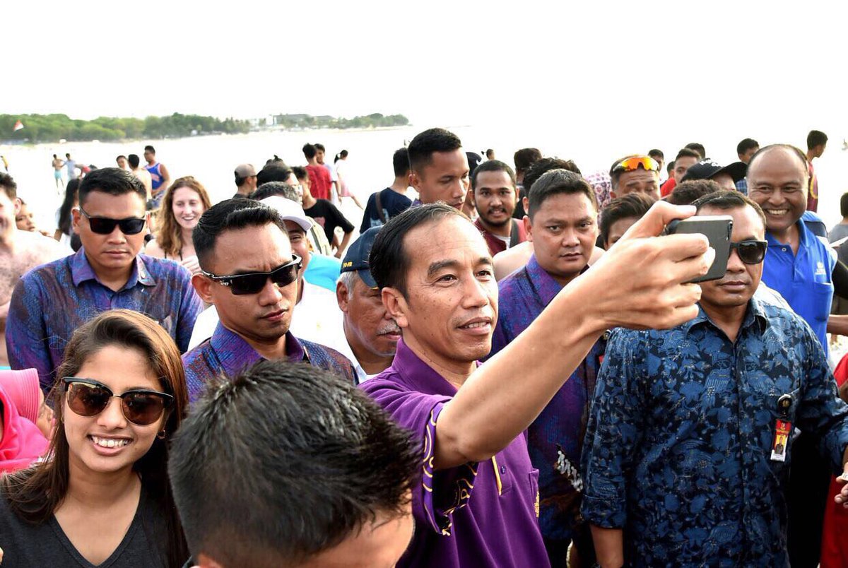 Jokowi saat berlibur ke Bali. (Foto: Biro Pers Setpres)