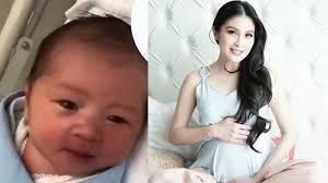 Foto bayi Sandra Dewi dan Sandra Dewi saat masih mengandung. (Foto: Instagram) 