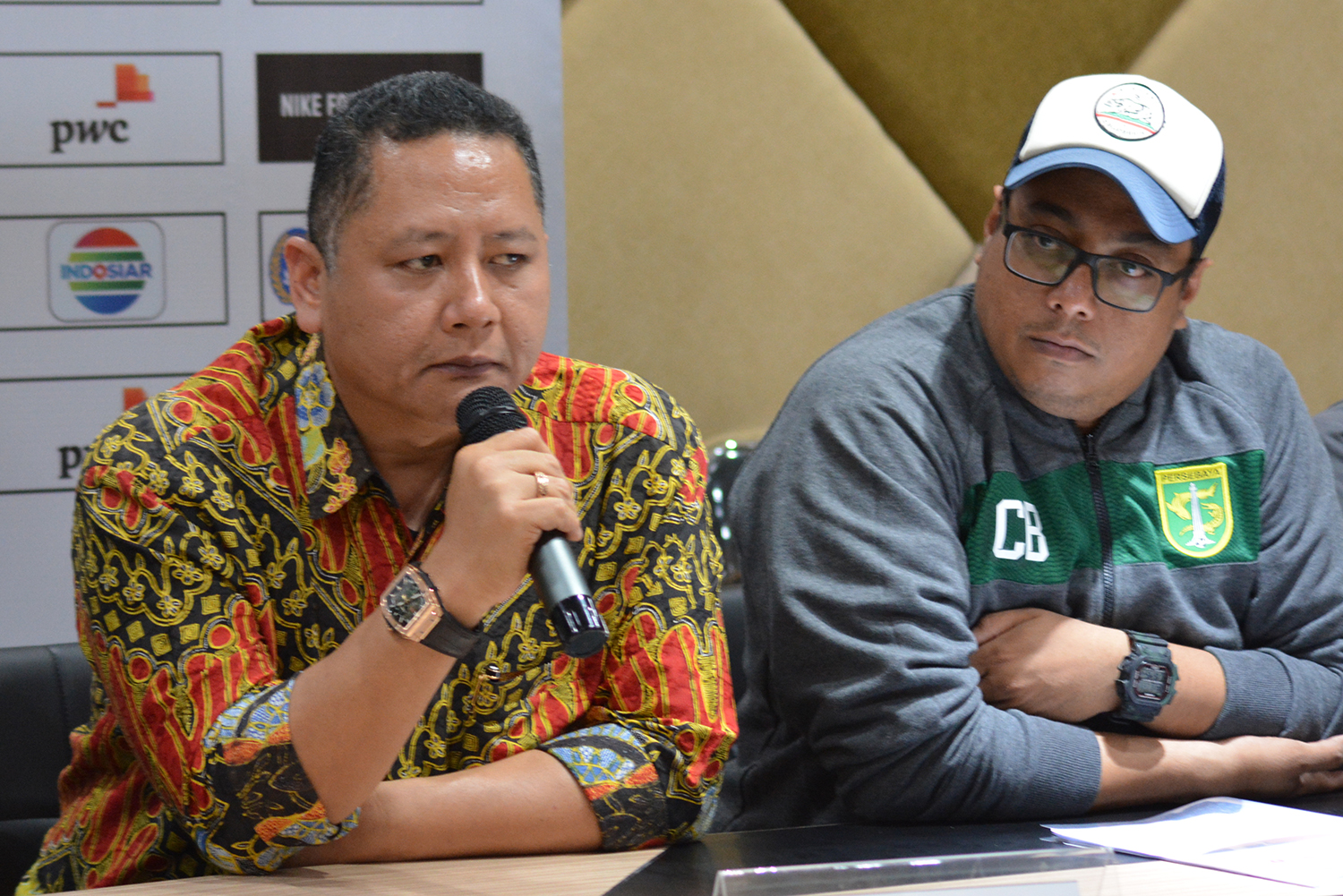 Panpel Piala Presiden 2018 di Surabaya, Wisnu Sakti Buana (kiri). (foto: hrs/ngopibareng)