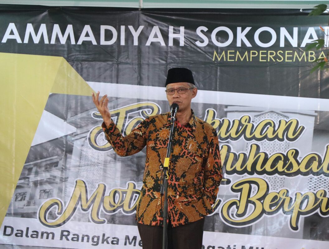SAMBUTAN: Haedar Nashir, Ketua Umum PP Muhammadiyah di Yogyakarta. (foto: ist)