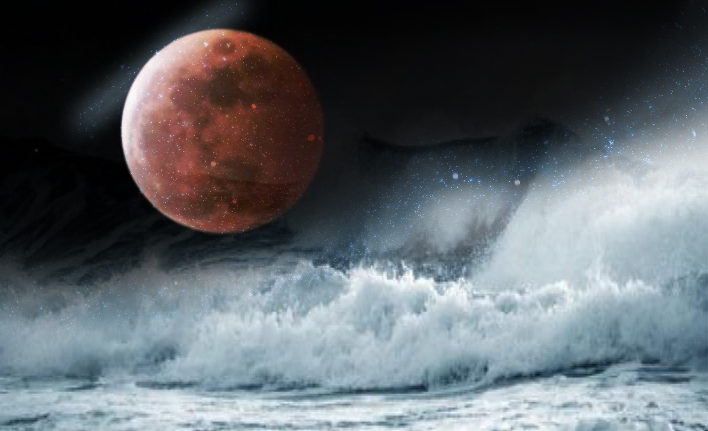 Ilustrasi gerhana bulan. (ngopibareng.id)
