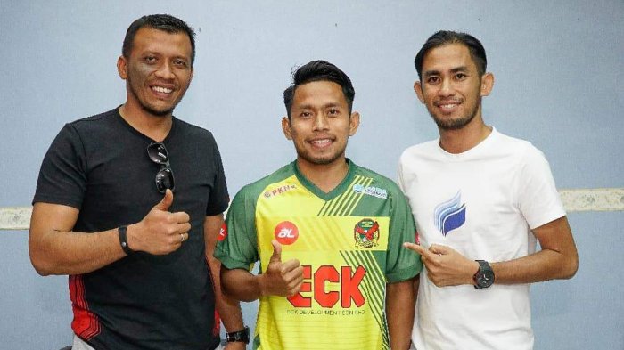 Andik Vermansah saat diperkenalkan sebagai pemain baru klub Malaysia, Kedah FA. foto;dok.kedahfa