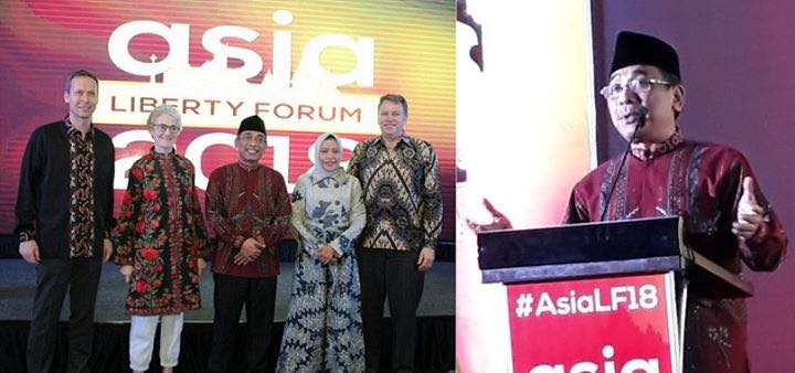 ISLAM DAMAI: Gala Dinner, Asia Liberty Forum 2018, di Hotel Oriental Mandarin, Jakarta, 11 Februari 2018. (foto: ist for ngopibareng.id)