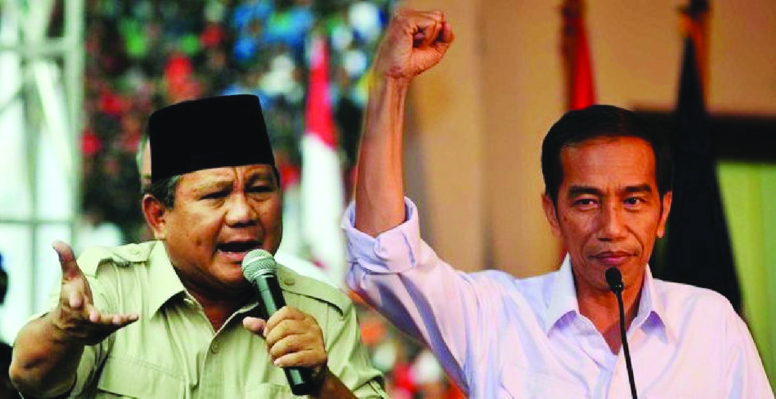 Prabowo Subianto dan Joko Widodo. (Ilustrasi)