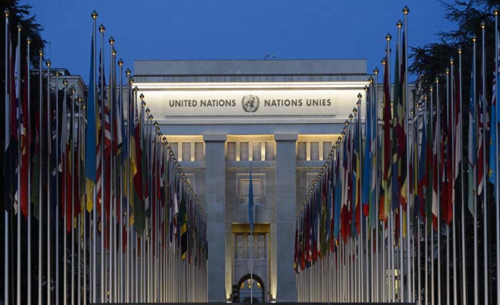 Kantor PBB di Jenewa, Swiss. Besok para staf akan gelar aksi mogok menolak pemotongan gaji. (foto: sputnik)