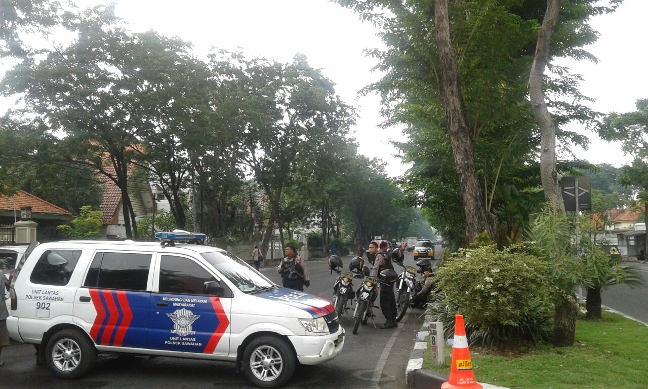Kondisi lalu lintas Jalan Arjuno. (foto: frd/ngopibareng)