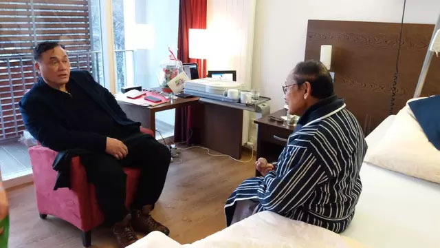 Habibie menerima kunjungan Duta Besar Indonesia untuk Perancis Hotmangaradja Pandjaitan. (Foto: Istimewa)