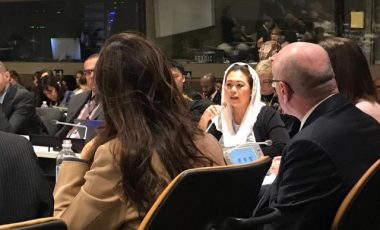 BICARA: Zannuba Chafsoh-Rahman di forum United Nations Office of Counter Terrorism (UNOCT) di Markas PBB, New York, Amerika Serikat.(foto: ist)