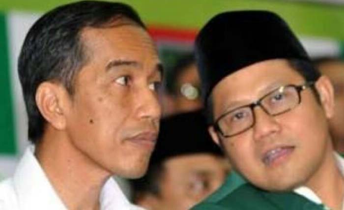 Presiden Jokowi dan Ketua Umum PKB Muhaimin Iskandar dalam satu acara. (foto: mediaharapan)
