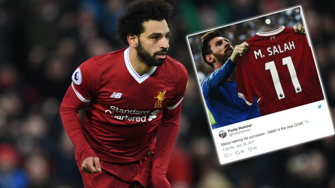 Penyerang Liverpool, Mohamed Salah terus banjir pujian, termasuk di bingkai dalam bentuk humor. foto;eurosport