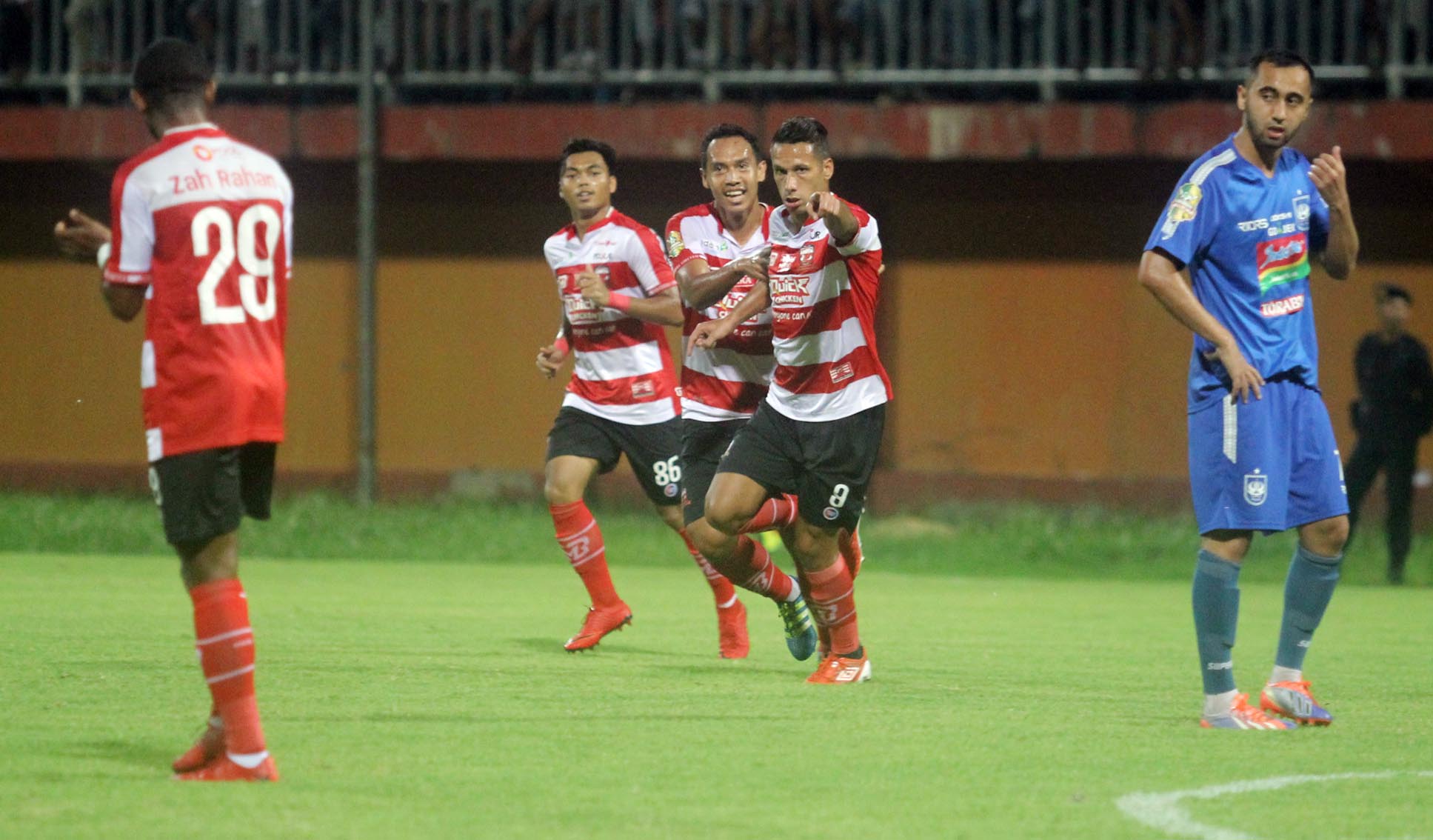 Maitimo pencetak gol pertama Madura United. foto;tom/ngopibareng.id