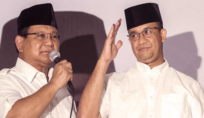 Prabowo Subianto, dan Anies Baswedan. (Foto: AFP)