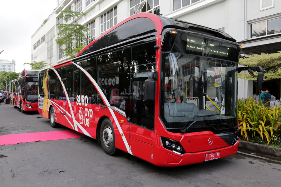 Bus Suroboyo resmi diluncurkan, Sabtu, 7 April 2018. (Foto: frd)