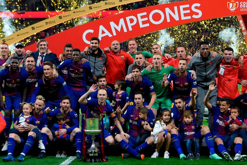 Barcelona meraih gelar juara Piala Raja empat musim beruntun. foto:afp