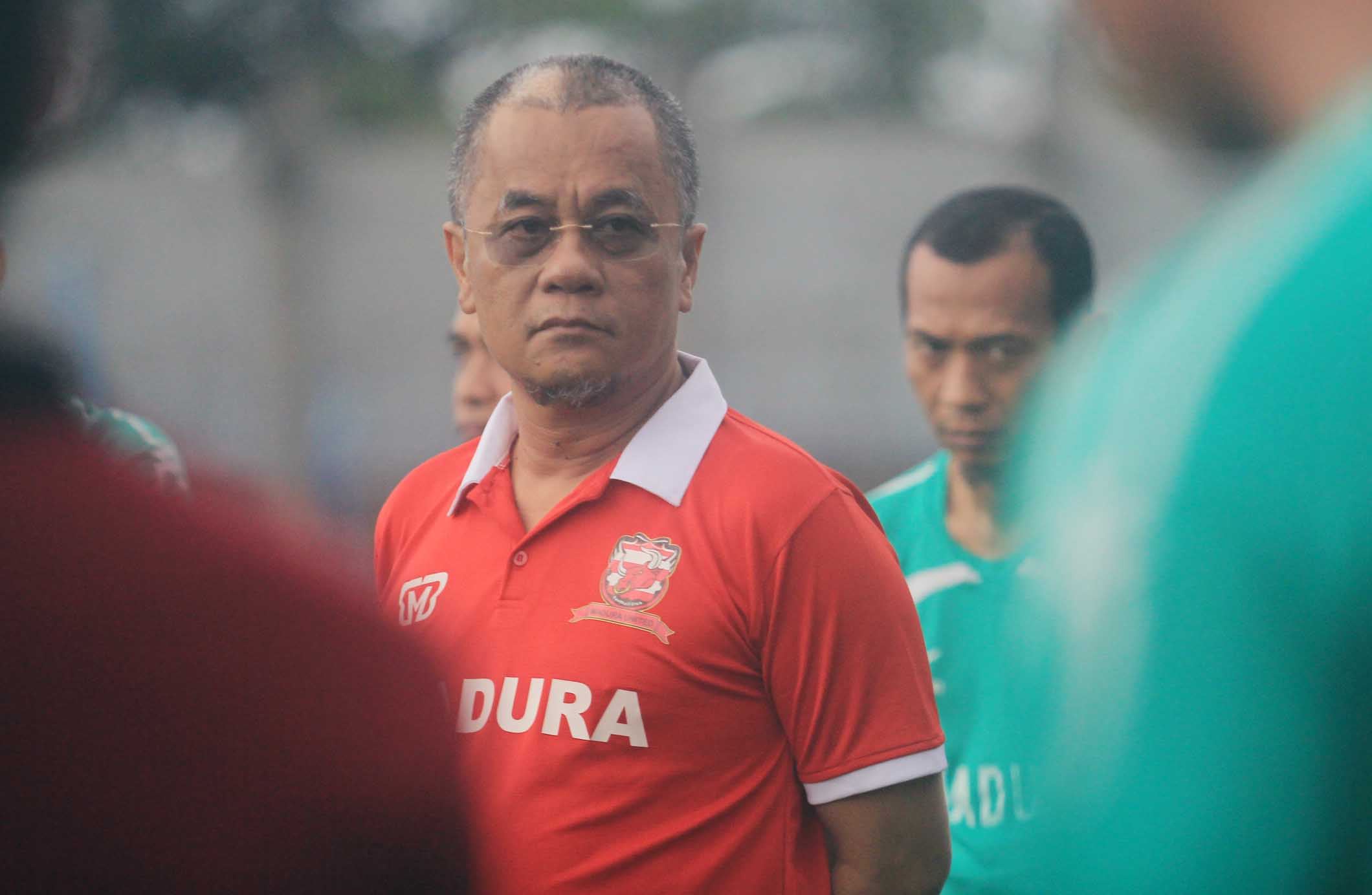 Manajer Madura United, Haruna Soemitro. foto:tom/ngopibareng.id