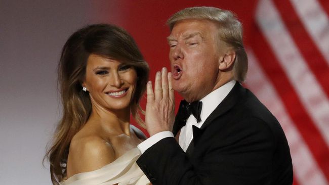 Melania Trump dan suami, Presiden Amerika Donald Trump.