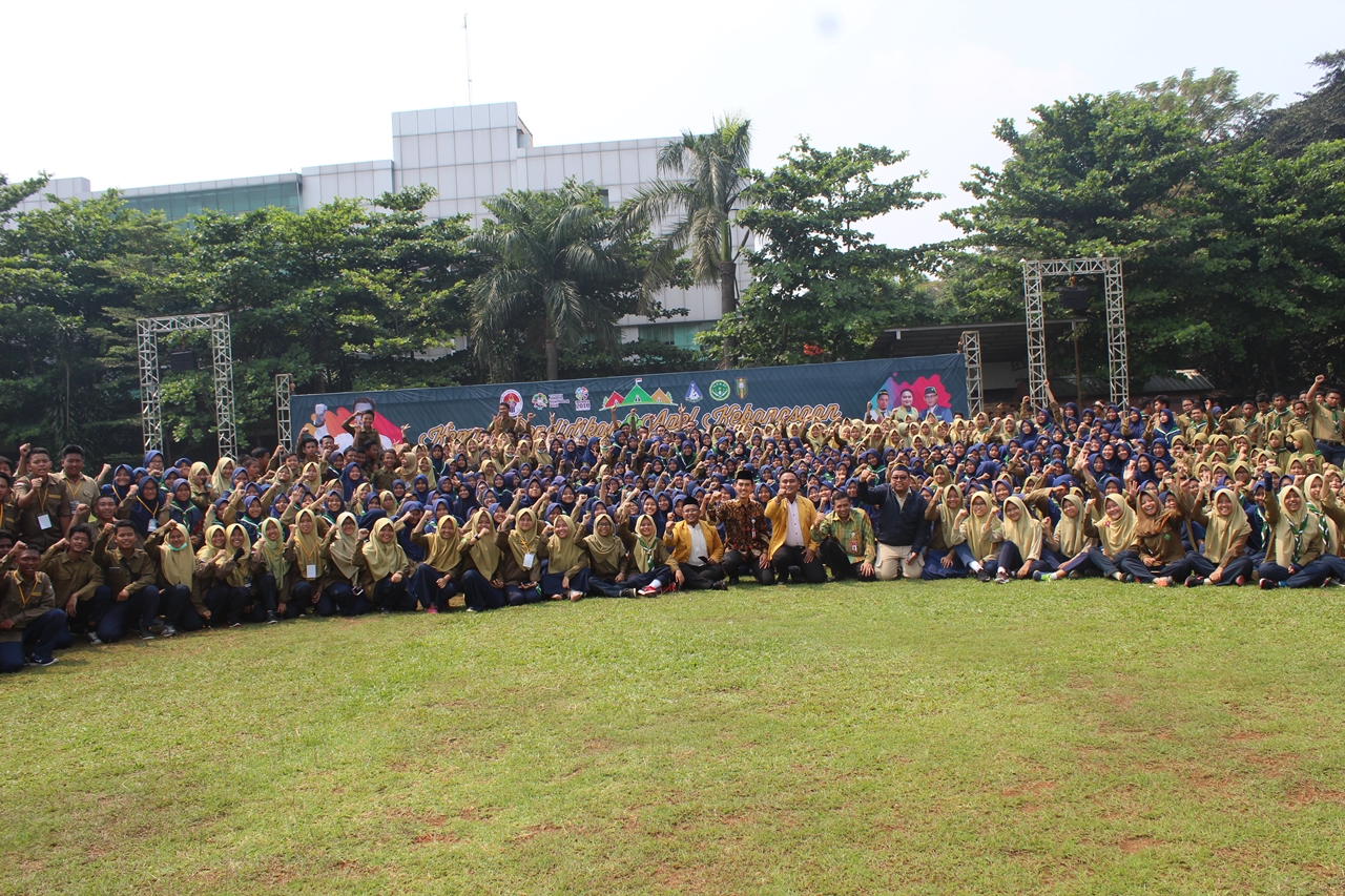UPACARA: Apel Kebangsaan diikuti 5.000 pelajar IPM, PII, dan IPNU se-Indonesia di Jakarta. (foto: ist) 