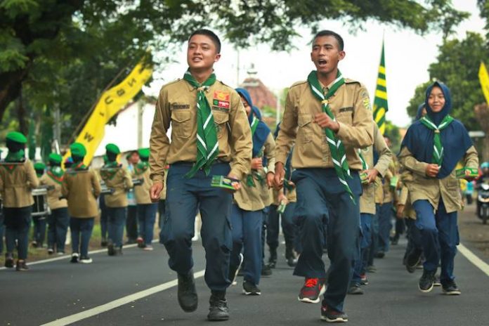 KEDISIPLINAN: Kegiatan para pelajar Muhammadiyah. (foto: dok)