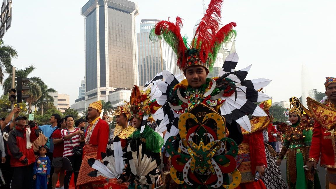 Atraksi carnival untuk sambut Asian Games. foto:kemenpar