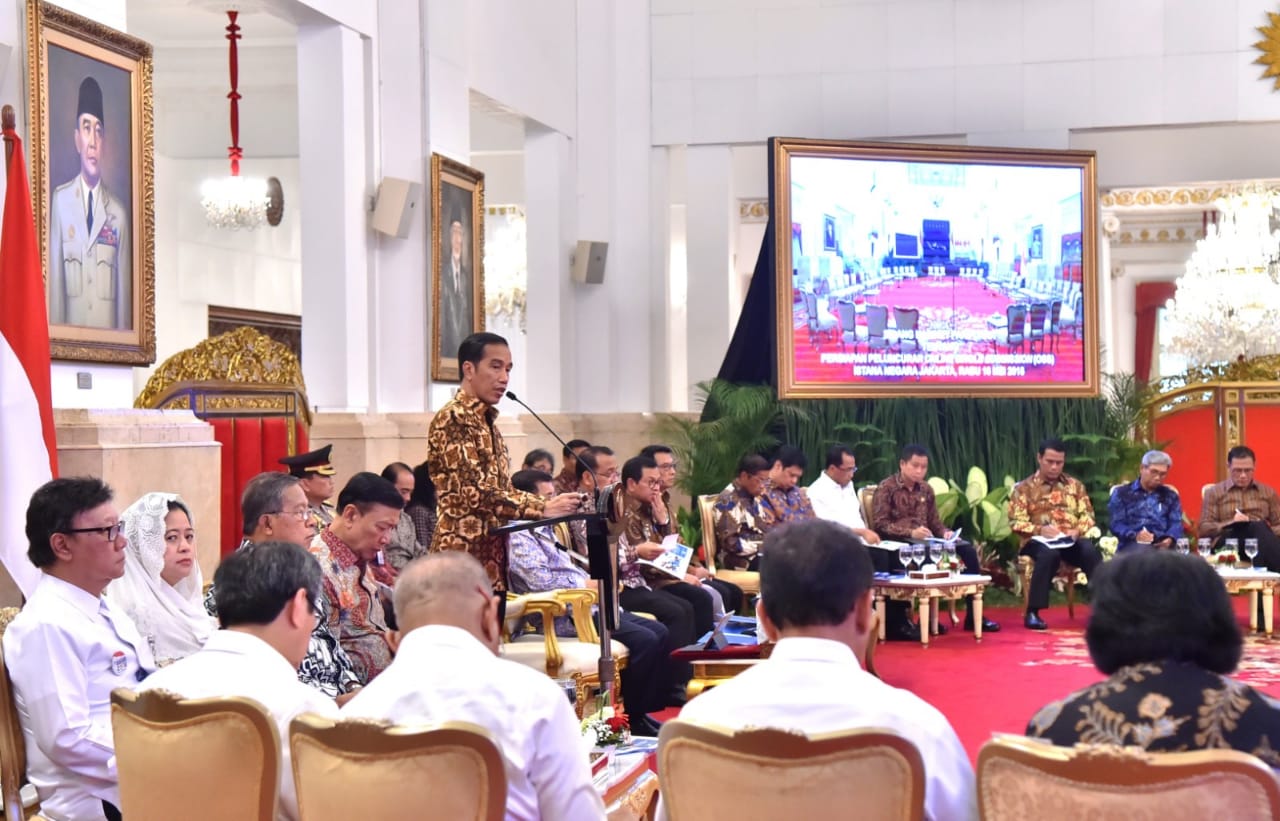 Presiden saat  Rapat Kabinet Paripurna di Istana Negara, Jakarta, Rabu, 16 Mei 2018. (Foto: Biro Pers Setpres)